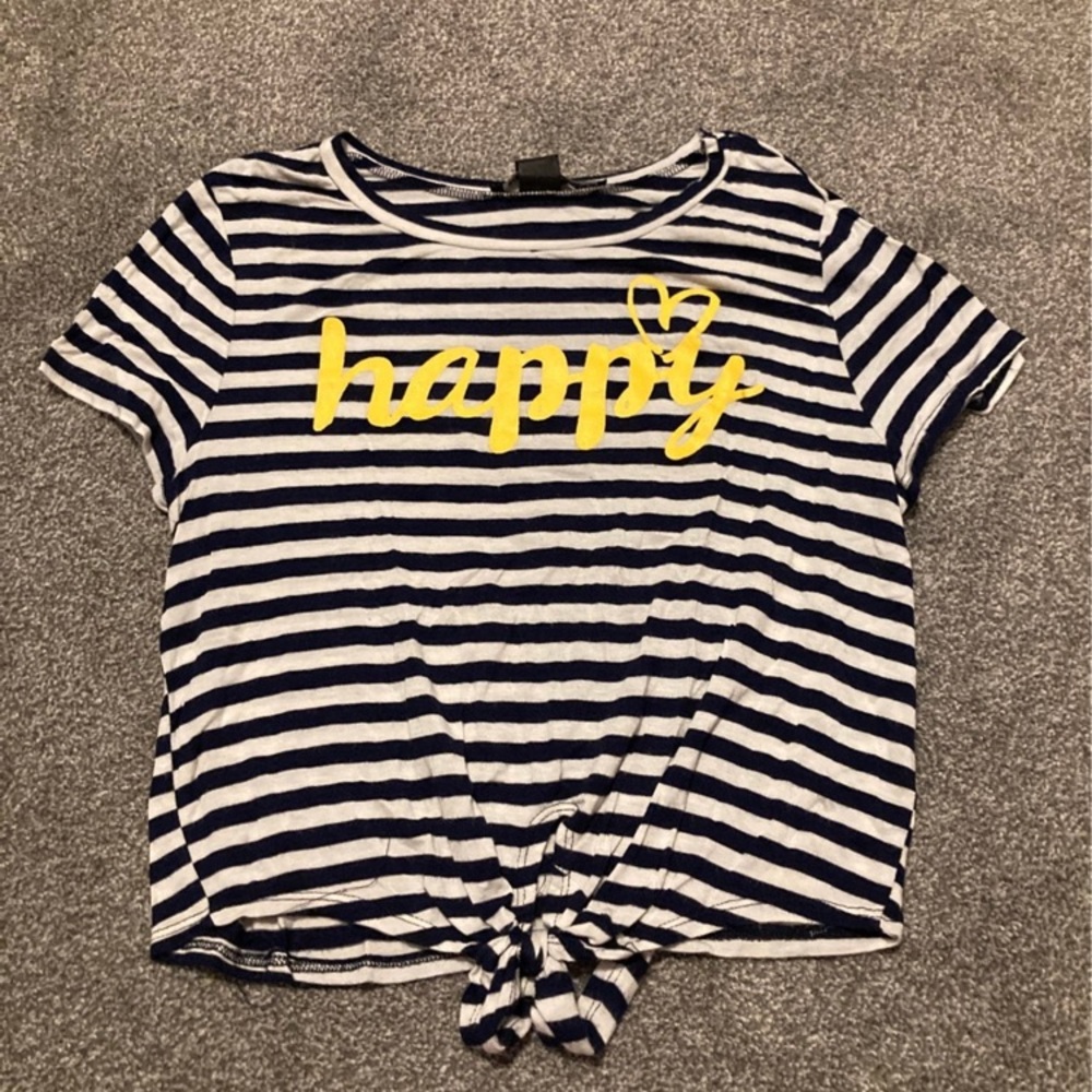 Womens striped tie top size small